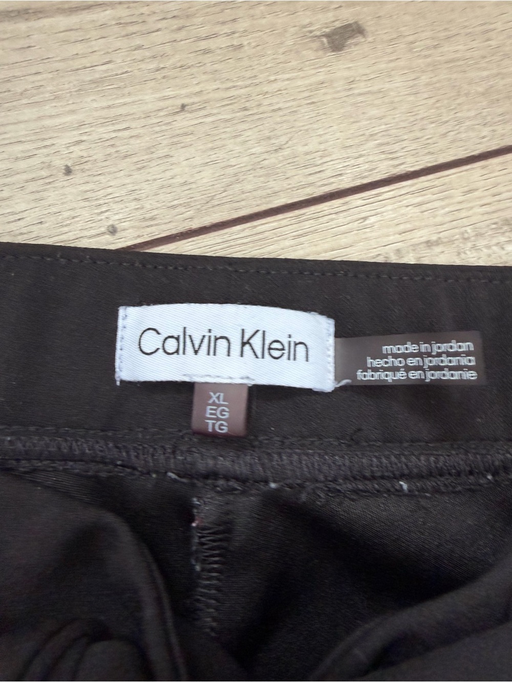 Calvin Klein Black Wide-Leg Tie-Front Pants - Picture 2 of 2